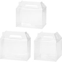 ヘッズ 無地ハンドルPETクリアBOX-3 M-HPB3 1セット（30枚：10枚×3パック）（直送品）