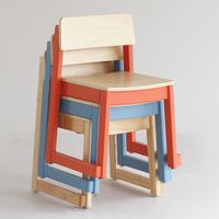 市場 PLETO キッズウッドチェア L ナチュラル PLC-3246NA-4 1セット（4脚入）（直送品）