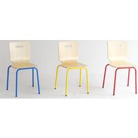 市場 PLETO キッズスチールチェア L イエロー PLC-3253YL-4 1セット（4脚入）（直送品）