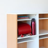 市場 PLETO スクールバッグラック 幅855×奥行385×高さ1245mm ナチュラル PLR-3238NA 1台（直送品）