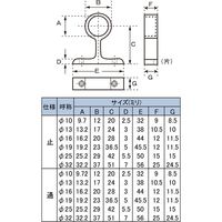 清水 Zクローム 横受ブラケット 16 通 4905637131751 1セット(2袋入)（直送品）