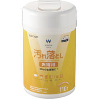 エレコム ウェットティッシュ/汚れ落とし/お得用/ボトル/110枚 WC-AL110N 1個