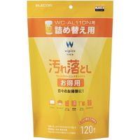 エレコム ウェットティッシュ/汚れ落とし/お得用/詰替/120枚 WC-AL120SPN 1個