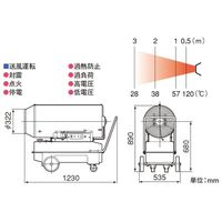 オリオン機械 ジェットヒーター HPS830A-60（直送品）