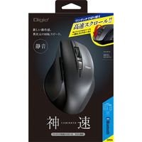 ナカバヤシ 高速スクロールホイール搭載<神速>シリーズBluetooth静音5ボタンBlueLEDマウス/ブラック MUS-BKF165BK 1個