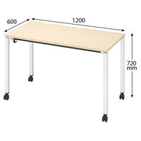 【組立設置込】コクヨ インベントFSデスク INVENT ハーフ 平机 幅1200×奥行600×高さ720mm ホワイトナチュラル×ホワイト 1台（直送品）