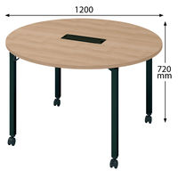 【組立設置込】コクヨ インベントFSデスク INVENT サークル 平机 直径1200×高さ720mm ラスティックミディアム×ブラック 1台（直送品）