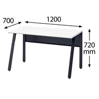 オカムラ VILLAGE VD-Aデスク 平机 幅1200×幅700×高さ720mm 天板ホワイト/脚ブラック 1台（取寄品）