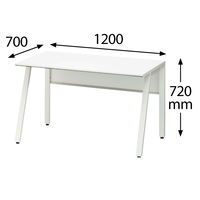 オカムラ VILLAGE VD-Aデスク 幅1200×奥行700×高さ720mm 天板ホワイト/脚ホワイト 1台（取寄品）