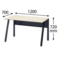 オカムラ VILLAGE VD-Aデスク 平机 幅1200×幅700×高さ720mm 天板ライトオーク/脚ブラック 1台（取寄品）
