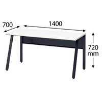 オカムラ VILLAGE VD-Aデスク 平机 幅1400×幅700×高さ720mm 天板ホワイト/脚ブラック 1台（取寄品）