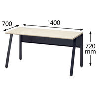 オカムラ VILLAGE VD-Aデスク 平机 幅1400×幅700×高さ720mm 天板ライトオーク/脚ブラック 1台（取寄品）