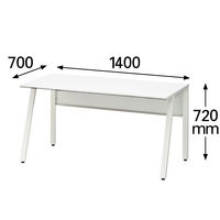 オカムラ VILLAGE VD-Aデスク 平机 幅1400×奥行700×高さ720mm 天板ホワイト/脚ホワイト 1台（取寄品）