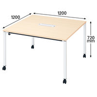 【組立設置込】コクヨ インベントFSデスク INVENT スクエア 平机 幅1200×奥行1200×高さ720mm ホワイトナチュラル×ホワイト1台（直送品）