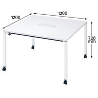 【組立設置込】コクヨ インベントFSデスク INVENT スクエア 平机 幅1200×奥行1200×高さ720mm 天板ホワイト/脚ホワイト 1台（直送品）