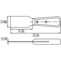 【防爆工具】BAXNO（バックスノ） 防爆角型スクレーパー RBKSK-39 刃幅：39mm 1本（直送品）
