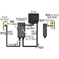 日本アンテナ 雷サージプロテクタ ブラックAC2口用 TGS2TB*（直送品）