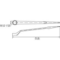 【防爆工具】BAXNO（バックスノ） 防爆シノツキ60°片口メガネレンチ RBKP-26 対辺寸法：26mm 1本（直送品）