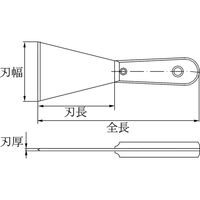 【防爆工具】BAXNO（バックスノ） 防爆パテナイフ RBPK-65 刃幅：65mm 1本（直送品）