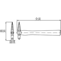 【防爆工具】BAXNO（バックスノ） 防爆テストハンマーロング RBTHL-100 100g 1本（直送品）
