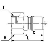 セミコンカプラ 3P-304-P SUS304 パ-フロ 日東工器（直送品）
