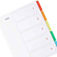 テージー カラーインデックスPP A4 30穴 5山 IN-3405 1セット(5組)