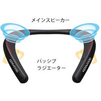 KENWOOD ウェアラブルワイヤレススピーカー ブラック ハンズフリー通話対応 CAX-NS1BT-B（直送品）