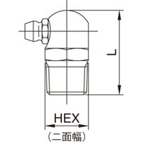 プロスタイルツール（PROSTYLE TOOL） 黄銅メッキ付グリースニップル C型 1/4x28UNF NGC-0228K 1箱（10個入）（直送品）