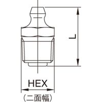 フローバル ステンレスグリースニップル A型 M6xP1.0 NGA-610S 1個