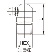 プロスタイルツール（PROSTYLE TOOL） 黄銅生地グリースニップル C型 PT3/8 NGC-03Y 1箱（10個入）（直送品）