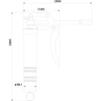 フローバル ワンハンドグリースガン PSTA-220B 1個