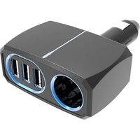 カシムラ ダイレクトソケット 3リバーシブルUSB自動判定 7.2A KX213 1個