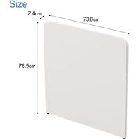 【軒先渡し】Y2K AKIRA ローカウンター専用 コーナー用パネル 幅24×奥行738×高さ765mm ホワイト LC-END-WH 1台（直送品）