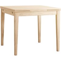 【軒先渡し】 AMOCC フリスクテーブル800 突板 幅800～1300×奥行800×高さ720mm ホワイトオーク 1台（直送品）