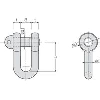 【連結金物】コンドーテック JIS規格シャックル（SCシャックル） 022SCNA016 1個（直送品）
