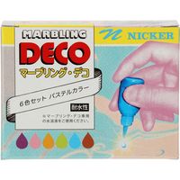 ニッカー絵具 マーブリング・デコ 6色セット パステルカラー MD6P 1セット(6個)