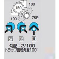 前澤化成工業 前澤 M-UT-L右100X75P-150 ビニマス90度曲 2322874（直送品）