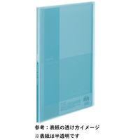 コクヨ 固定式クリアファイル ＜Glassele＞（グラッセル） 10ポケット ライトブルー ラ-GL10LB 1冊