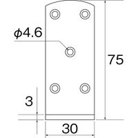 清水 スタウト隅金 ステン 75 HL 2個袋入りビス付 1セット(2袋入)（直送品）