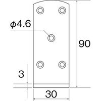 清水 スタウト隅金 ステン 90 HL 2個袋入りビス付 1セット(2袋入)（直送品）
