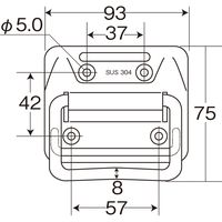 清水 ステンレストランク取手 90 1セット(2個入)（直送品）