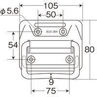 清水 ステンレストランク取手 100 1セット(2個入)（直送品）