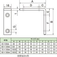清水 フラットアングル ステン 150×75 HL 1セット(10個入)（直送品）