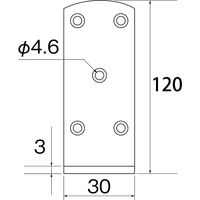 清水 スタウト隅金 ステン 120 HL 2個袋入りビス付 1セット(2袋入)（直送品）