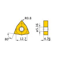 三菱マテリアル 旋削用インサート(ネガ) WNMG080408ーMJ:VP05RT 1セット(10個)（直送品）