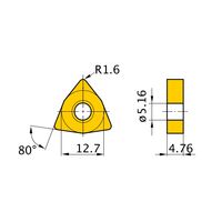 三菱マテリアル 旋削用インサート(ネガ) WNMG080416ーGJ:VP10RT 1セット(10個)（直送品）