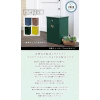 住まいスタイル 宅配ストッカー 幅420×奥行380×高さ630mm ダークグリーン DSTK420-DGN 1台（直送品）