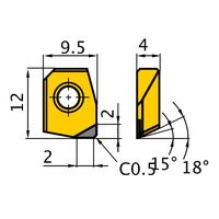 三菱マテリアル カッタ用PCDインサート NPーGDCW1240PDFR2:MD220 1個（直送品）