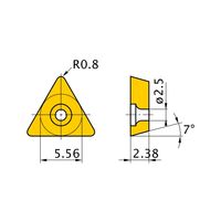 三菱マテリアル CBNインサート(ポジ) NPーTCGW090208GS3:BC8110 1個（直送品）