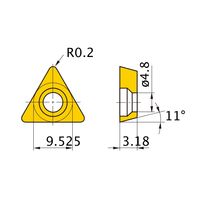 三菱マテリアル PCDインサート(ポジ) NPーTPMX160302LーF:MD220 1個（直送品）